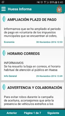 Huesa Informa android App screenshot 1